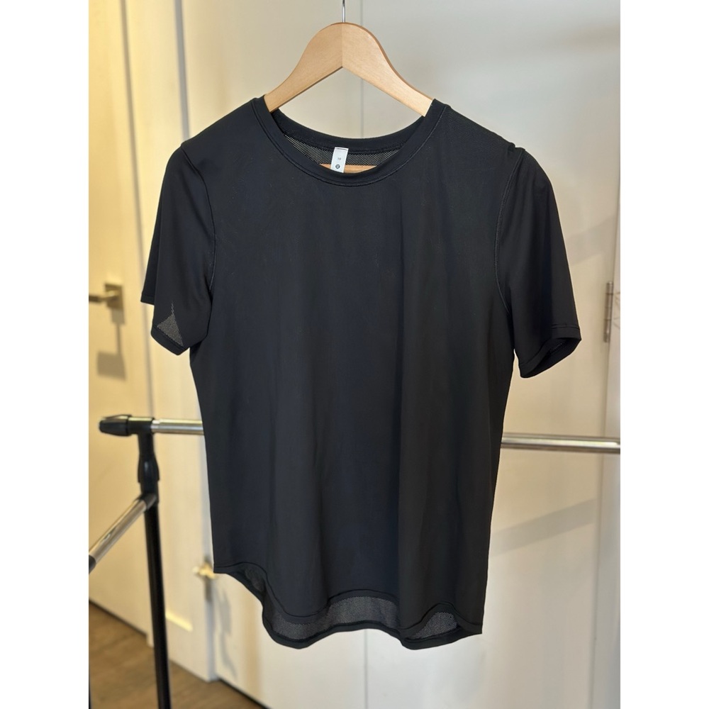 Lululemon Shirt SS High-Neck Running and Training Size 10 Black